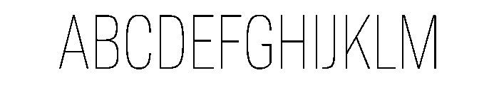 Tofino CondThin Instance Font UPPERCASE
