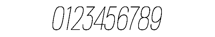 Tofino CondThinItalic Instance Font OTHER CHARS