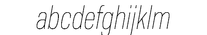 Tofino CondThinItalic Instance FONT