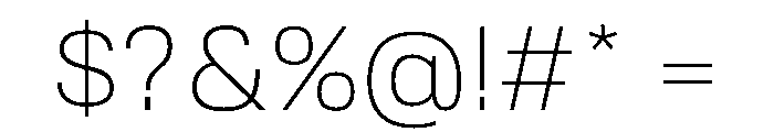 Tofino Light Instance Font OTHER CHARS