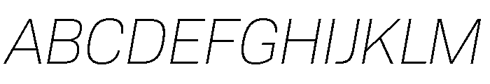 Tofino LightItalicPersonal Font UPPERCASE
