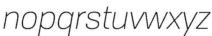 Tofino LightItalicPersonal Font LOWERCASE