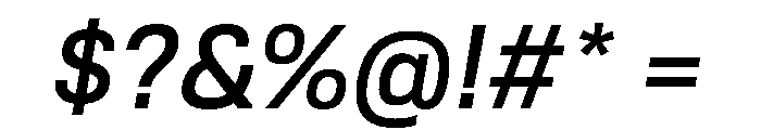 Tofino MediumItalicPersonal Font OTHER CHARS