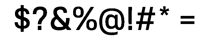 Tofino MediumPersonal Font OTHER CHARS