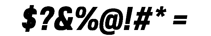 Tofino NarrowBlackItalic Instance Font OTHER CHARS