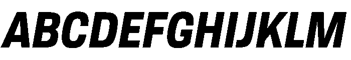 Tofino NarrowBlackItalic Instance Font UPPERCASE