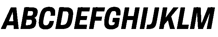 Tofino NarrowBoldItalic Instance Font UPPERCASE