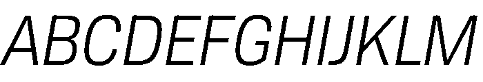 Tofino NarrowBookItalic Instance Font UPPERCASE