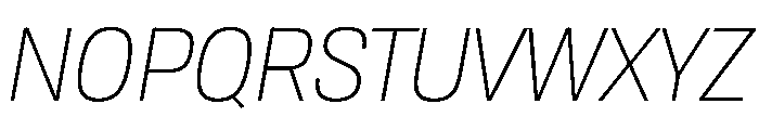 Tofino NarrowLightItalic Instance Font UPPERCASE
