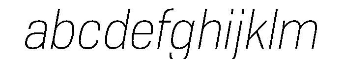 Tofino NarrowLightItalic Instance FONT