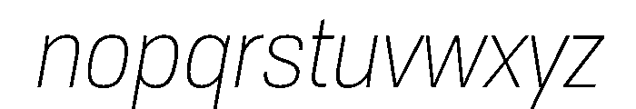 Tofino NarrowLightItalic Instance Font LOWERCASE