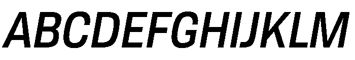 Tofino NarrowMediumItalic Instance Font UPPERCASE