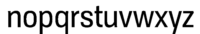 Tofino NarrowRegular Instance Font LOWERCASE