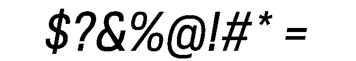 Tofino NarrowRegularItalic Instance Font OTHER CHARS