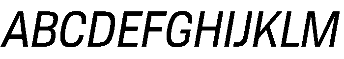Tofino NarrowRegularItalic Instance Font UPPERCASE