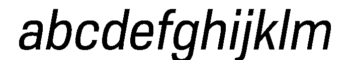 Tofino NarrowRegularItalic Instance FONT