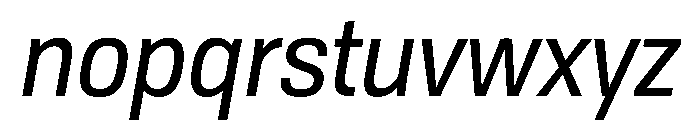 Tofino NarrowRegularItalic Instance Font LOWERCASE