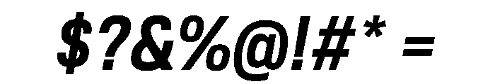 Tofino NarrowSemiboldItalic Instance Font OTHER CHARS