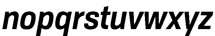 Tofino NarrowSemiboldItalic Instance Font LOWERCASE
