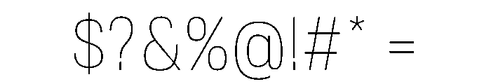 Tofino NarrowThin Instance Font OTHER CHARS