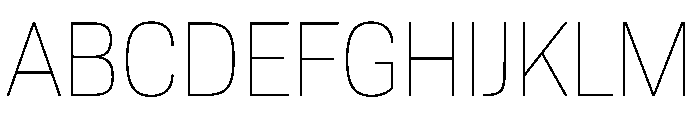 Tofino NarrowThin Instance Font UPPERCASE
