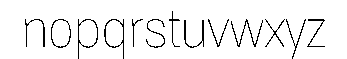 Tofino NarrowThin Instance Font LOWERCASE
