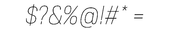 Tofino NarrowThinItalic Instance Font OTHER CHARS