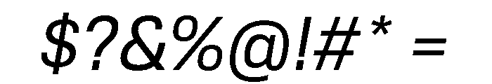 Tofino RegularItalicPersonal Font OTHER CHARS