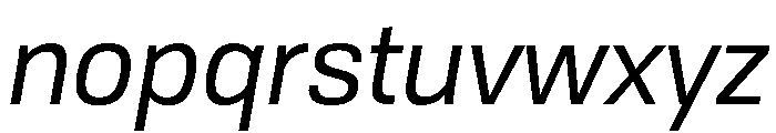 Tofino RegularItalicPersonal Font LOWERCASE