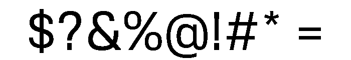 Tofino RegularPersonal Font OTHER CHARS