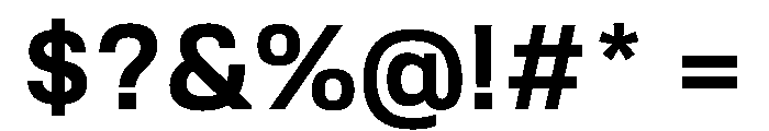 Tofino Semibold Instance Font OTHER CHARS