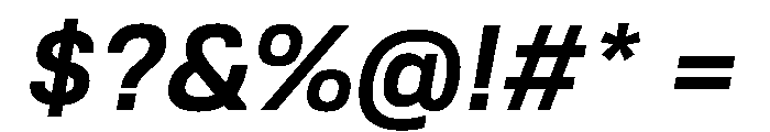 Tofino SemiboldItalic Instance Font OTHER CHARS