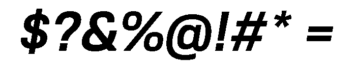 Tofino SemiboldItalicPersonal Font OTHER CHARS