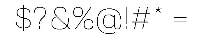Tofino Thin Instance Font OTHER CHARS