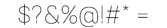 Tofino Thin Font OTHER CHARS