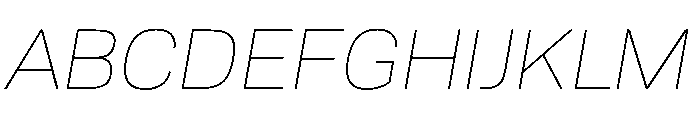 Tofino ThinItalic Instance Font UPPERCASE
