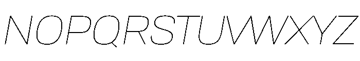 Tofino ThinItalic Instance Font UPPERCASE