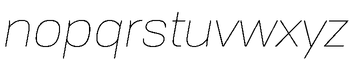 Tofino ThinItalic Instance Font LOWERCASE