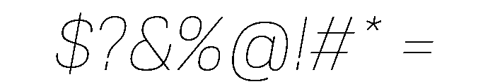 Tofino ThinItalicPersonal Font OTHER CHARS