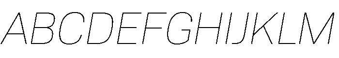 Tofino ThinItalicPersonal Font UPPERCASE