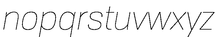 Tofino ThinItalicPersonal Font LOWERCASE