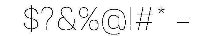 Tofino ThinPersonal Font OTHER CHARS