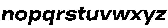 Tofino WideBoldItalic Instance Font LOWERCASE