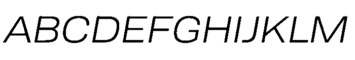 Tofino WideBookItalic Instance Font UPPERCASE