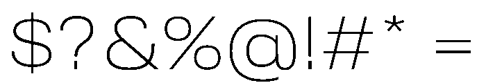 Tofino WideLight Instance Font OTHER CHARS