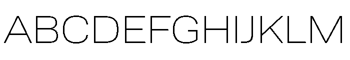 Tofino WideLight Instance Font UPPERCASE