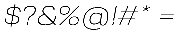 Tofino WideLightItalic Instance Font OTHER CHARS