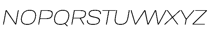 Tofino WideLightItalic Instance Font UPPERCASE