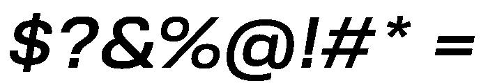Tofino WideMediumItalic Instance Font OTHER CHARS