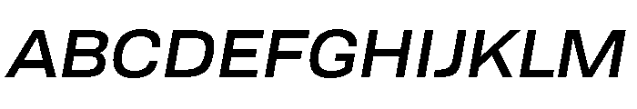 Tofino WideMediumItalic Instance Font UPPERCASE